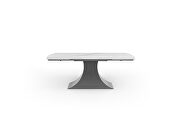 Two-extenions white ceramic top dining table by ESF additional picture 3