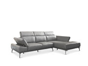 100% Italian leather low profile contemporary sectional by Elegante Italia additional picture 2