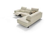 Adjustable headrests contemporary sectional w/ 1 power recliner by Elegante Italia additional picture 2