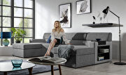 Contemporary special order sectional w/ bed additional photo 2 of 8