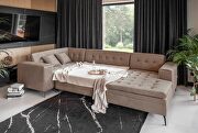Stylish European 3pcs special order sectional w/ bed additional photo 4 of 10