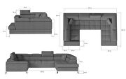 Contemporary low-profile special order sectional w/ storage by Eltap additional picture 11