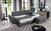 Beige chenille fabric even side US-made sectional by Eltap additional picture 4