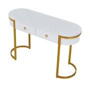 Marble top dining table w/ golden legs by ESF additional picture 3