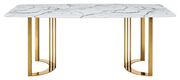 Marble top dining table w/ golden legs by ESF additional picture 8