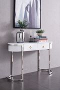 Marble top dining table w/ silver legs by ESF additional picture 2