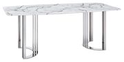 Marble top dining table w/ silver legs by ESF additional picture 8