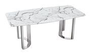 Marble top dining table w/ silver legs by ESF additional picture 10
