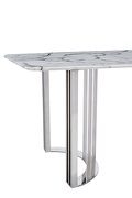 Silver legs marble top dining table in luxury style by ESF additional picture 5