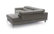 Gray full leather sectional w/ bed and storage by Galla Collezzione additional picture 2