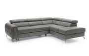 Gray full leather sectional w/ bed and storage additional photo 3 of 4