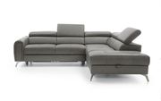 Gray full leather sectional w/ bed and storage by Galla Collezzione additional picture 4