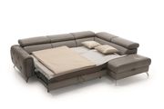 Gray full leather sectional w/ bed and storage by Galla Collezzione additional picture 5