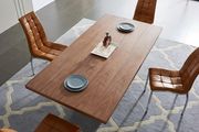 Wooden top / silver chrome base dining table by ESF additional picture 2