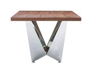 Wooden top / silver chrome base dining table by ESF additional picture 8