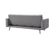 Gray retro modern style linen fabric sofa bed additional photo 4 of 7