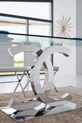 Rectangular glass / modern chrome base table by ESF additional picture 3