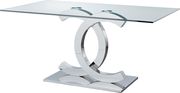 Rectangular glass / modern chrome base table by ESF additional picture 4