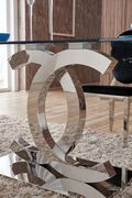 Rectangular glass / modern chrome base table by ESF additional picture 3
