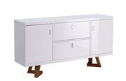 White glossy finish contemporary buffet additional photo 2 of 4