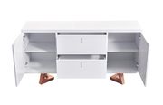 White glossy finish contemporary buffet additional photo 4 of 4