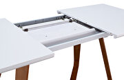 White glossy finish dining table w/ extension by ESF additional picture 9
