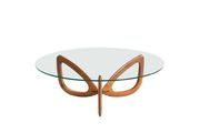 Round glass top contemporary coffee table by ESF additional picture 3