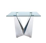 Modern rising chrome legs base / glass top table additional photo 3 of 3