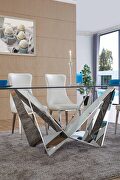 Modern chrome base / glass top table by ESF additional picture 2
