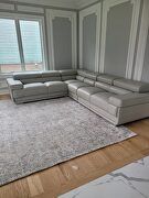 Modern light gray adjustable headrests sectional additional photo 5 of 4