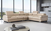 Modern cream adjustable headrests sectional by ESF additional picture 12