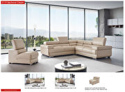 Modern cream adjustable headrests sectional by ESF additional picture 4