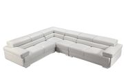 Modern white adjustable headrests sectional additional photo 2 of 4