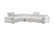 Modern white adjustable headrests sectional additional photo 4 of 4