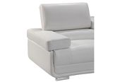 Modern white adjustable headrests sectional additional photo 5 of 4