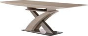 Tan x-shape base contemporary table in high gloss by ESF additional picture 3