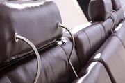 Dark hickory full leather quality sectional sofa by ESF additional picture 2