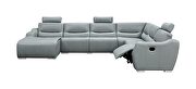 Gray full leather quality sectional sofa by ESF additional picture 3