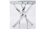X-shaped chrome base / glass top dining table by ESF additional picture 8