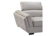 Light gray leather sectional w/ adjustable headrests additional photo 4 of 4