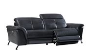 Dark gray leather sofa w/ adjustable headrests by ESF additional picture 2