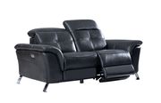 Dark gray leather sofa w/ adjustable headrests by ESF additional picture 3