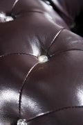 Tufted button design full brown leather sofa by ESF additional picture 4