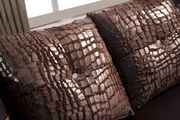 Tufted button design full brown leather sofa by ESF additional picture 7