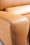 Italian orange leather sofa w/ adjustable headrests by ESF additional picture 5