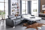 Versatile dark gray sectional sofa w/ bed option by ESF additional picture 2