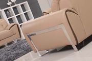 Contemporary light beige leather sofa by ESF additional picture 2