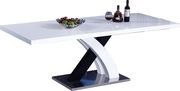 X-shaped base white lacquered dining table by ESF additional picture 2
