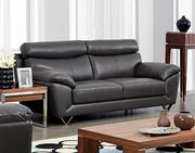 Modern appeal dark gray leather sofa by ESF additional picture 2
