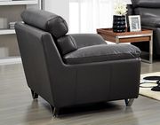 Modern appeal dark gray leather sofa by ESF additional picture 4